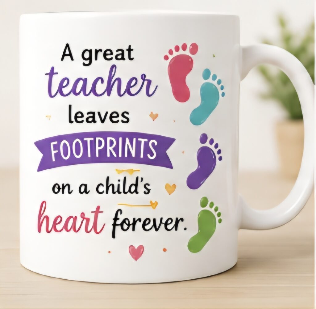 Teacher Mug - Footprints