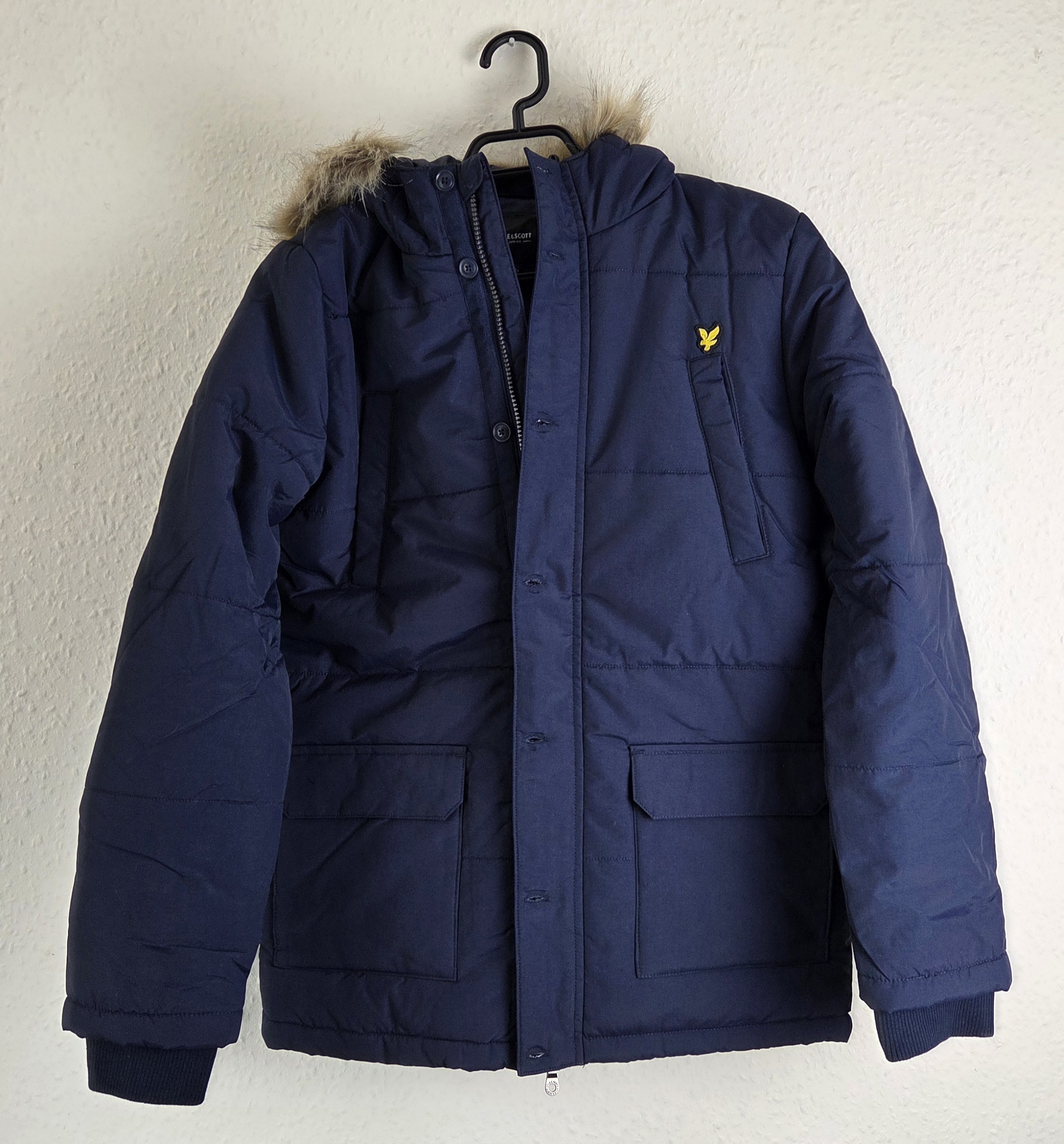 Lyle & Scott Junior Padded Parka Coat – Navy